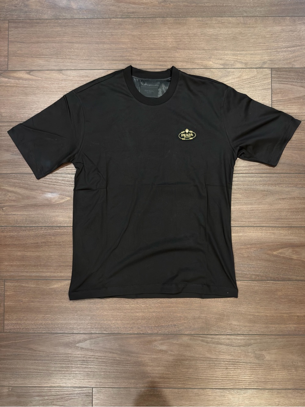 Prada Logo Patch Short Sleeve T-Shirt